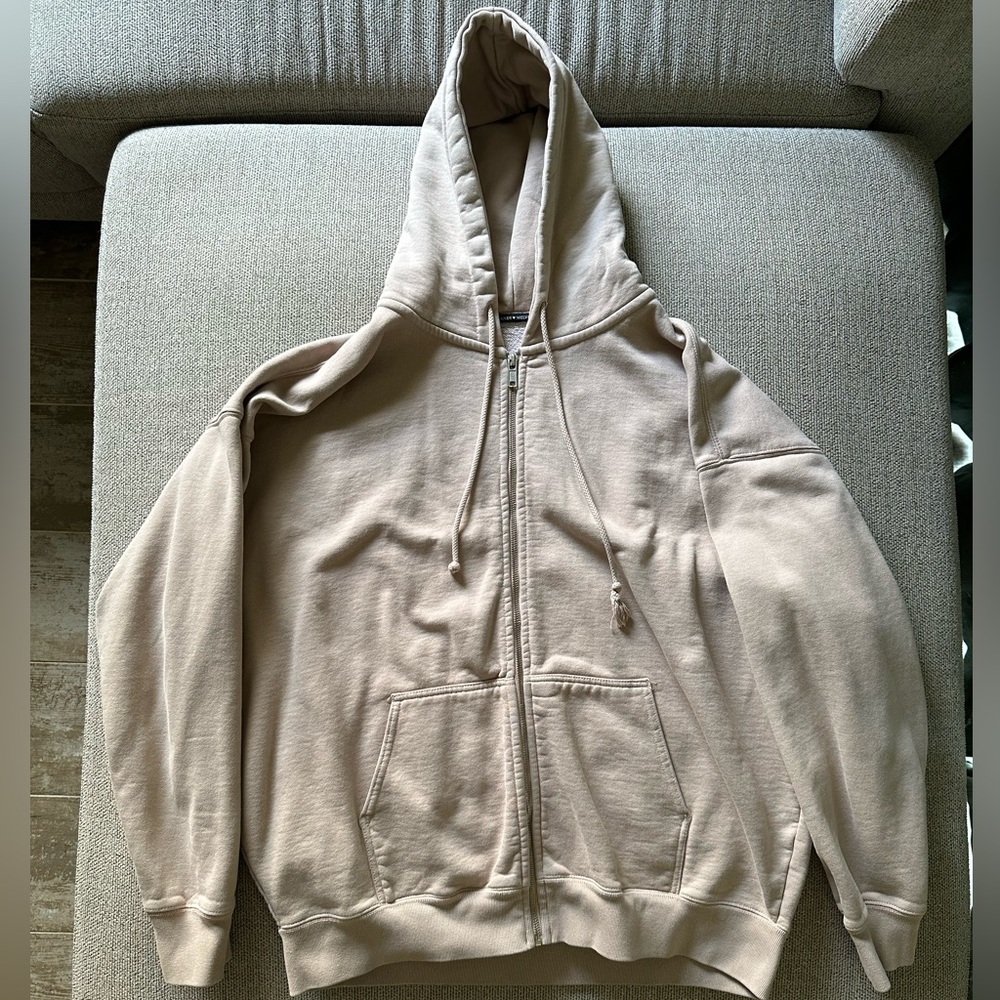 Brandy Melville Beige Zip-Up Jacket